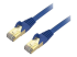 Startech 2ft CAT6A Ethernet Cable, 10 Gigabit Shielded Snagless RJ45 100W PoE Patch Cord, CAT 6A 10GbE STP Network Cable w/Strain Relief, Blue, UL Certified Wiring/TIA - Right-angle