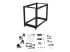 Startech 15U 19" Open Frame Server Rack, 4 Post Adjustable Depth 22-40" Mobile, Free Standing Rolling Network/Computer Equipment Data Rack, Dell PowerEdge, HP ProLiant ThinkServer - Front