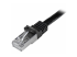 Startech 50cm CAT6 Ethernet Cable, 10 Gigabit Shielded Snagless RJ45 100W PoE Patch Cord, CAT 6 10GbE SFTP Network Cable w/Strain Relief, Black, Wiring is UL Certified/TIA - Close up