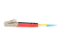 C2G LC-LC 10Gb 50/125 OM3 Duplex Multimode PVC Fiber Optic Cable (LSZH) - Right-angle