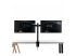 Lindy Dual Display Bracket w/ Pole & Desk Clamp - Back