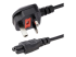 StarTech.com 6ft (2m) UK Laptop Power Cable, BS 1363 to C5 Clover Leaf, 2.5A 250V, 18AWG, Notebook/Laptop Replacement Cord, Printer Cable, UK Laptop Charger Cord, BS 1363 to IEC60320 C5 - Front