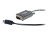 C2G USB 2.0 USB C to DB9 Serial RS232 Adapter Cable Black - Right-angle