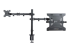 StarTech.com Monitor Arm with VESA Laptop Tray, For a Laptop (4.5kg / 9.9lb) and a Single Display up to 32" (8kg / 17.6lb), Black, Adjustable Desk Laptop Arm Mount, C-clamp/Grommet Mount - Front