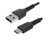 StarTech 2m USB A to USB C Charging Cable, Durable Fast Charge & Sync USB 2.0 to USB Type C Data Cord, Rugged TPE Jacket Aramid Fiber M/M 3A Black, Samsung S10, S20, iPad Pro, Pixel - Right-angle