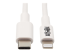 Eaton Tripp Lite Series USB-C to Lightning Sync/Charge Cable (M/M), MFi Certified, White, 3 ft. (0.9 m) - Close up