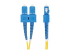 Startech 5m (16.4ft) SC to SC (UPC) OS2 Single Mode Duplex Fiber Optic Cable, 9/125µm, Laser Optimized, 40G/100G Zipcord, Bend Insensitive, Low Insertion Loss - Front