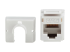 Eaton Tripp Lite Series Cat6a 110-Style Punchdown RJ45 Keystone Jack, White, TAA - Front