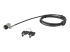 StarTech.com 6ft (2m) Laptop Cable Lock with Keys, Keyed Security Cable Lock for Compatible K-Slot Laptops, Desktops, Computers & Other Devices, Anti-Theft Vinyl Coated Steel Cable Lock - Top