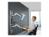 Startech Wall Mount Workstation, VESA Mount For 32" Monitors (22lb/10kg), Fully Articulating Arms For Single Monitor Mount & Keyboard Tray, Includes Desktop Computer/PC Bracket - Left-angle