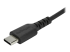 StarTech 2m USB A to USB C Charging Cable, Durable Fast Charge & Sync USB 2.0 to USB Type C Data Cord, Rugged TPE Jacket Aramid Fiber M/M 3A Black, Samsung S10, S20, iPad Pro, Pixel - Close up