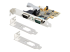 StarTech.com 2-Port PCI Express Serial Card, Dual Port PCIe to RS232 (DB9) Serial Interface Card, 16C1050 UART, Standard or Low Profile Brackets, COM Retention, For Windows & Linux - Left-angle