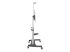 StarTech.com Mobile TV Stand, Heavy Duty TV Cart for 60-100" Display (100kg/220lb), Height Adjustable Rolling Flat Screen Floor Standing on Wheels, Universal Television Mount w/Shelves - Left side