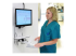 Ergotron StyleView Vertical Lift, Patient Room - Left-angle