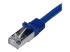 StarTech.com 50cm CAT6 Ethernet Cable, 10 Gigabit Shielded Snagless RJ45 100W PoE Patch Cord, CAT 6 10GbE SFTP Network Cable w/Strain Relief, Blue, Fluke Tested/Wiring is UL Certified/TIA - Close up