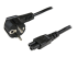 StarTech.com 2m (6ft) Laptop Power Cord, EU Schuko to C5, 2.5A 250V, 18AWG, Notebook / Laptop Replacement AC Cord, Printer/Power Brick Cord, Schuko CEE 7/7 to Clover Leaf IEC 60320 C5 - Right-angle