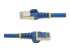 Startech 15ft CAT6A Ethernet Cable, 10 Gigabit Shielded Snagless RJ45 100W PoE Patch Cord, CAT 6A 10GbE STP Network Cable w/Strain Relief, Blue, UL Certified Wiring/TIA - Multi-angle