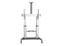 StarTech.com Mobile TV Stand, Heavy Duty TV Cart for 60-100" Display (100kg/220lb), Height Adjustable Rolling Flat Screen Floor Standing on Wheels, Universal Television Mount w/Shelves - Front