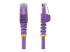 StarTech.com 50cm CAT6 Ethernet Cable, 10 Gigabit Snagless RJ45 650MHz 100W PoE Patch Cord, CAT 6 10GbE UTP Network Cable w/Strain Relief, Purple, Fluke Tested/Wiring is UL Certified/TIA - Multi-angle
