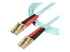 StarTech.com Aqua OM4 Duplex Multimode Fiber - Right-angle
