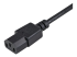 StarTech.com 1m (3ft) Power Extension Cord, C14 to C13, 10A 125V, 18AWG, Black Computer Power Cord Extension, Power Supply Extension Cable, IEC-320-C14 to IEC-320-C13 AC Power Cable - Close up