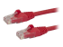Startech 10m CAT6 Ethernet Cable, 10 Gigabit Snagless RJ45 650MHz 100W PoE Patch Cord, CAT 6 10GbE UTP Network Cable w/Strain Relief, Red, Wiring is UL Certified/TIA - Right-angle