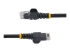 StarTech.com 2m CAT6 Ethernet Cable, 10 Gigabit Snagless RJ45 650MHz 100W PoE Patch Cord, CAT 6 10GbE UTP Network Cable w/Strain Relief, Black, Fluke Tested/Wiring is UL Certified/TIA - Multi-angle