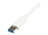 StarTech.com USB 3.0 to Gigabit Ethernet Adapter NIC w/ USB Port (White) - Close up