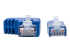 Eaton Tripp Lite Series Left-Angle Cat6 Gigabit Molded UTP Ethernet Cable (RJ45 Left-Angle M to RJ45 M), Blue, 1 ft. (0.31 m) - Close up