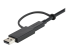 StarTech.com 3ft (1m) USB C Cable w/ USB-A Adapter Dongle, Hybrid 2-in-1 USB C Cable w/ USB-A | USB-C to USB-C (10Gbps/100W PD), USB-A to USB-C (5Gbps), USB-A Host to USB-C DisplayLink Dock - Close up