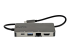 StarTech.com USB-C Multiport Adapter, USB-C to 4K 30Hz HDMI or 1080p VGA, USB Type-C Mini Dock with 100W Power Delivery Passthrough, 3-Port USB 3.0 Hub 5Gbps, GbE, 12" Long Attached Cable - Front