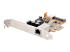 StarTech.com 1 Port 2.5Gbps PoE Network Card, PCIe Ethernet Card w/RJ45 Port, 30W 802.3at PoE NIC for Desktops/Servers, Network PoE LAN Adapter w/Low-Profile Bracket Included - Left-angle