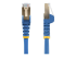 Startech 2ft CAT6A Ethernet Cable, 10 Gigabit Shielded Snagless RJ45 100W PoE Patch Cord, CAT 6A 10GbE STP Network Cable w/Strain Relief, Blue, UL Certified Wiring/TIA - Multi-angle