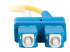 C2G SC-SC 9/125 OS1 Duplex Singlemode PVC Fiber Optic Cable (LSZH) - Front
