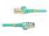 StarTech.com 6ft CAT6A Ethernet Cable, 10 Gigabit Shielded Snagless RJ45 100W PoE Patch Cord, CAT 6A 10GbE STP Network Cable w/Strain Relief, Aqua, Fluke Tested/UL Certified Wiring/TIA - Multi-angle