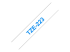 Brother TZe-223 - Blue on white - Left-angle