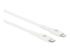 Manhattan USB-C to Lightning Cable, Charge & Sync, 0.5m, White, For Apple iPhone/iPad/iPod, Male to Male, MFi Certified (Apple approval program), 480 Mbps (USB 2.0), Hi-Speed USB, Lifetime Warranty, Box - Left-angle