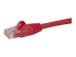 StarTech.com 7m CAT6 Ethernet Cable, 10 Gigabit Snagless RJ45 650MHz 100W PoE Patch Cord, CAT 6 10GbE UTP Network Cable w/Strain Relief, Red, Fluke Tested/Wiring is UL Certified/TIA - Close up