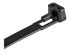 StarTech.com 10"(25cm) Reusable Cable Ties, 1/4"(7mm) wide, 2-1/2"(65mm) Bundle Dia. 50lb(22kg) Tensile Strength, Releasable Nylon Ties, Indoor/Outdoor, 94V-2/UL Listed, 100 Pack, Black - Close up