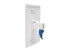 Eaton Tripp Lite Series Cat6a Straight-Through Modular In-Line Snap-In Coupler w/90-Degree Down-Angled Port, White (RJ45 F/F) - Back