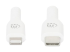 Manhattan USB-C to Lightning Cable, Charge & Sync, 0.5m, White, For Apple iPhone/iPad/iPod, Male to Male, MFi Certified (Apple approval program), 480 Mbps (USB 2.0), Hi-Speed USB, Lifetime Warranty, Box - Close up
