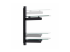 Startech Dual Floating Wall-Mounted AV Shelves, Adjustable Height Shelf For Under TV, Organize A/V Equipment On Black Tempered Glass Shelves - Left side