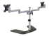 Startech Dual Monitor Stand, Ergonomic Desktop Monitor Stand for up to 32" VESA Displays, Free-Standing Articulating Universal Computer Monitor Mount, Adjustable Height, Silver - Back