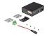 Startech Industrial Fiber to Ethernet Media Converter, 1Gbps SFP to RJ45/ Cat6, Singlemode/Multimode Optical Fiber to Copper Gigabit Eternet Network, 12-56V DC, IP-30/ -40 to +75C - Left-angle