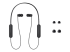 Sony WI-C100 - Earphones with mic - Front