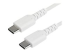 StarTech 2m USB C Charging Cable, Durable Fast Charge & Sync USB 2.0 Type C to USB C Laptop Charger Cord, TPE Jacket Aramid Fiber M/M 60W White, Samsung S10, S20 iPad Pro MS Surface - Right-angle