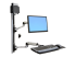 Ergotron LX - Mounting kit (CPU holder, mouse holder, 2 track covers, keyboard arm, 2 cable channels, wrist rest, wall track 10", wall track 34", display arm, mouse pad) - Left-angle