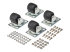 Eaton Tripp Lite Series SmartRack Rolling Caster Kit, 4 pack - Front