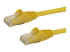 StarTech.com 1m CAT6 Ethernet Cable, 10 Gigabit Snagless RJ45 650MHz 100W PoE Patch Cord, CAT 6 10GbE UTP Network Cable w/Strain Relief, Yellow, Fluke Tested/Wiring is UL Certified/TIA - Left-angle