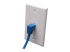 Eaton Tripp Lite Series Down-Angle Cat6 Gigabit Molded UTP Ethernet Cable (RJ45 Right-Angle Down M to RJ45 M), Blue, 10 ft. (3.05 m) - Close up